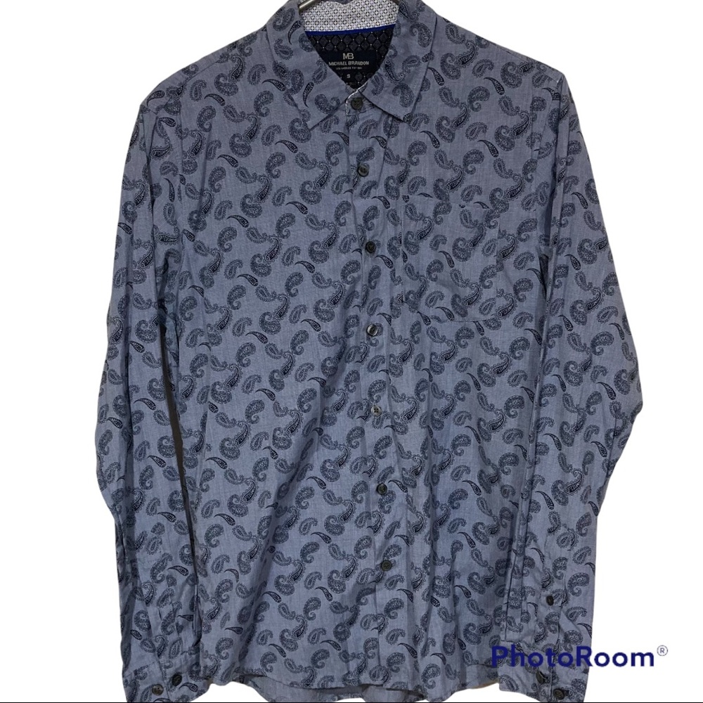 MICHAEL BRANDON Men's Size S/P Button Down Dress Shirt Business Casual